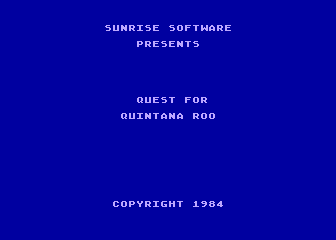 Quest for Quintana Roo screenshot 3 for Atari 5200